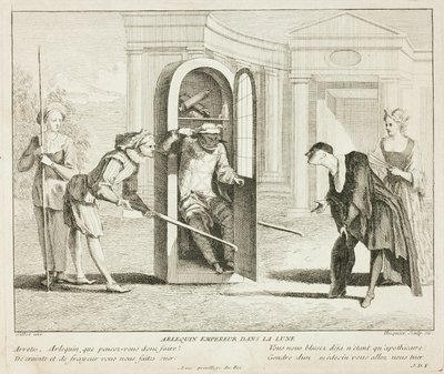 Talíř z knihy Livre de Scènes Comiques od Gabriel Huquier