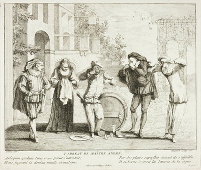 Talíř z knihy Livre de Scènes Comiques od Gabriel Huquier