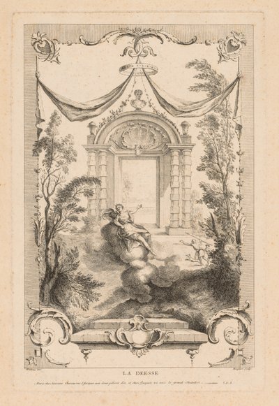 Bohyně, Diana v oblacích. od Gabriel Huquier