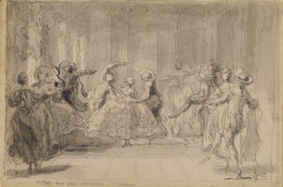 Balet z "The Rival Fairies" od Gabriel Jacques de Saint Aubin