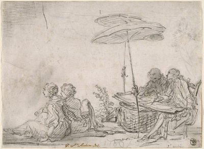 Navrhovatelé venku od Gabriel Jacques de Saint Aubin