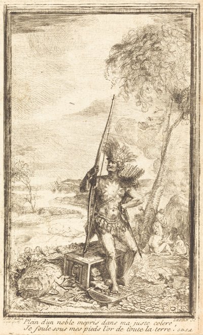 Frontispis: Alegorická kompozice (Composition allegorique) od Gabriel Jacques de Saint Aubin