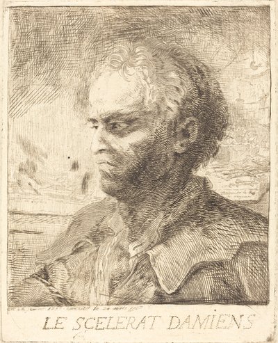 Damiens je zločinec od Gabriel Jacques de Saint Aubin