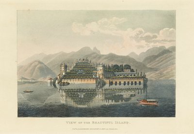 Pohled na krásný ostrov Isola Bella, Lago Maggiore, před rokem 1820. od Gabriel Ludwig Lory