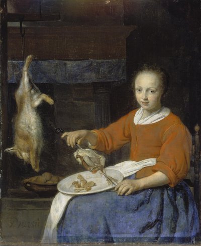 Německy: Die Köchin Kuchyňská služka od Gabriel Metsu