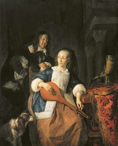 Cittern Player od Gabriel Metsu