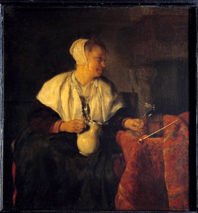 Ribotér. Obraz Gabriel Metsu (1629 - 1667) Ec. Hol. od Gabriel Metsu