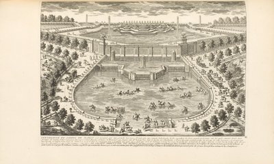 Konec zahrady Marly, z "Les Delices de Versailles et des Maisons Royales" od Charles-Antoine Jombert, 1766 od Gabriel Perelle