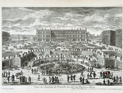 Pohled na zámek Versailles ze strany vodní postele - od Perelle, konec 17. století od Gabriel Perelle