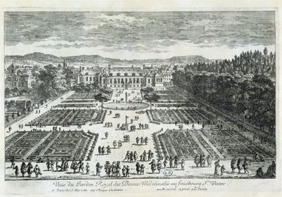 Pohled na Jardin des Plantes v 17. století od Perelle od Gabriel Perelle