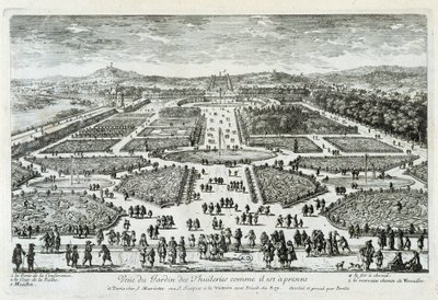 Pohled na Tuilerijskou zahradu v současné podobě - grav. od Perelle, konec 17. století od Gabriel Perelle