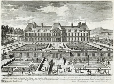 Pohled na hrad Meudon - od Perelle, konec 17. století od Gabriel Perelle