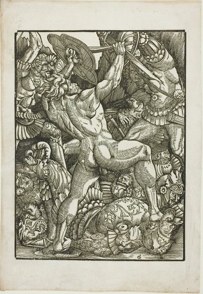Herkules a obři, ze scén ze života Herkula od Gabriel Salmon