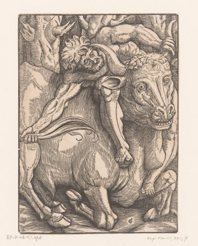 Hercules zápasí s Achelousem Labors of Hercules (název série) od Gabriel Salmon
