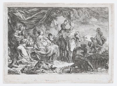 Laban hledá bohy své domácnosti, ca. 1753. od Gabriel de Saint Aubin
