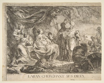 Laban hledá své bohy, 1753. od Gabriel de Saint Aubin