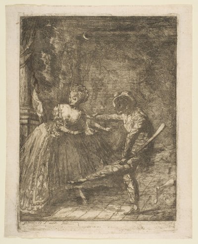 Italské divadlo. od Gabriel de Saint Aubin