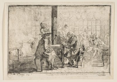 The Nouvellistes, 1752. od Gabriel de Saint Aubin