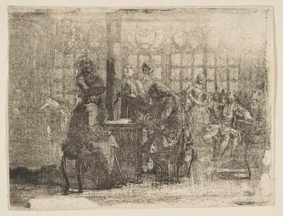 The Nouvellistes, 1752. od Gabriel de Saint Aubin