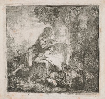 Dva milenci od Gabriel de Saint Aubin