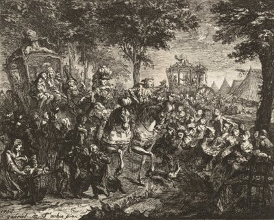 Pohled na Beson Fair, 1750. od Gabriel de Saint Aubin