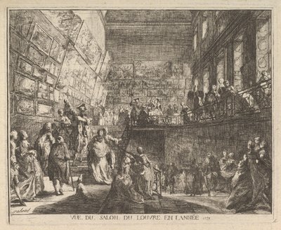 Pohled na Salon du Louvre v roce 1753, 1753. od Gabriel de Saint Aubin