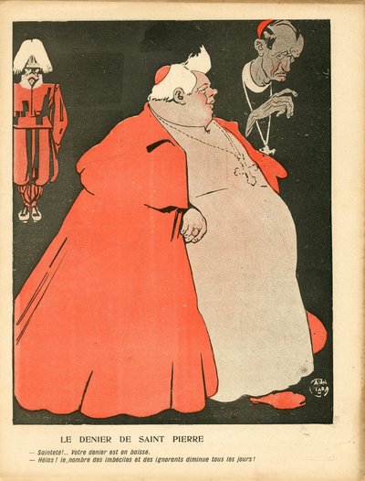 Máslový talíř“, číslo 242, satirický v barvách od Gabriele  Galantara