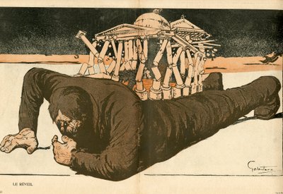 Máslový talíř“, číslo 254, satirický v barvách od Gabriele  Galantara