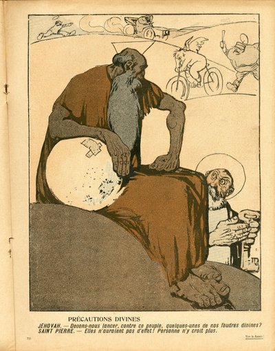 Máslový talíř“, číslo 254, satirický v barvách od Gabriele  Galantara