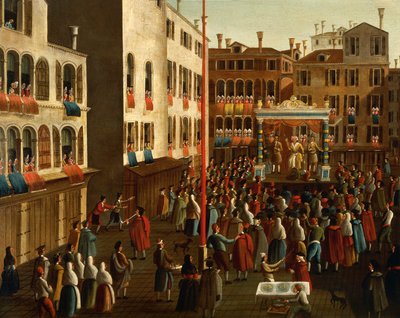 Itálie, Veneto, Benátky, veletrh na Campo San Luca od Gabriele Bella