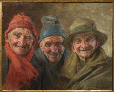 Tři přátelé 1917 (olej na plátně) od Gaetano Bellei