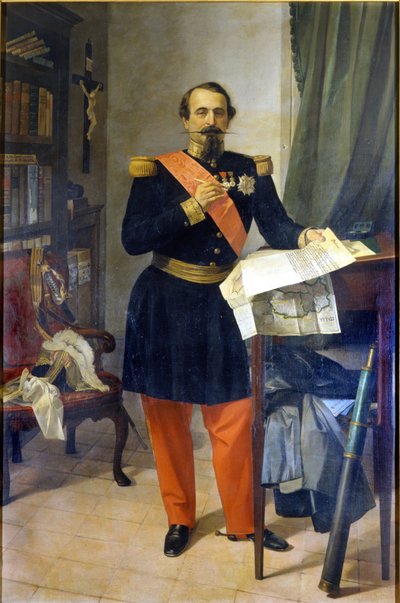 Napoleon III. Obraz Gaetano Belvederi. 19. století. Bologna od Gaetano Belvederi