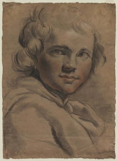 Hlava mladého muže (recto) od Gaetano Gandolfi