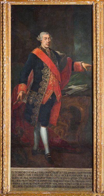 Místokrál Domenico Caracciolo (olej na plátně) od Gaetano Mangano