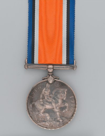 Britská válečná medaile 1914-20 udělená vojínu Andreyovi od Gaetano Matteo Monti