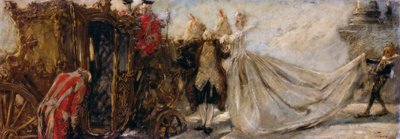 Odcházení z kostela, Gaetano Previati od Gaetano Previati