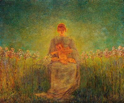 Madona z lilií od Gaetano Previati
