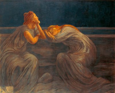 Nokturno, 1908, Gaetano Previati (1852–1920). od Gaetano Previati