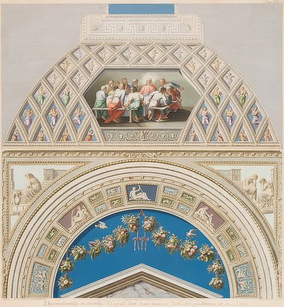 Rám a klenba s Poslední večeří. 1774 od Gaetano Savorelli