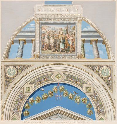 Rám a klenba s Triumph Davids. 1774 od Gaetano Savorelli
