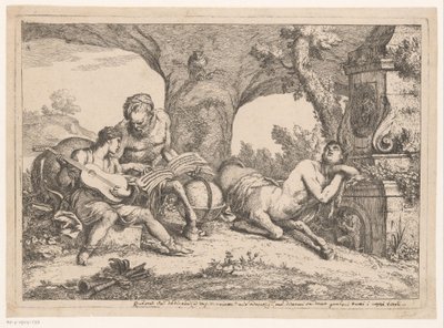 Achilles učil Chiron Různé pořady a země (název seriálu) Varii capricci e paesi (název série) od Gaetano Zompini (possibly)