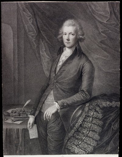 The Right Hon William Pitt mladší (rytina) od Gainsborough (after) Dupont