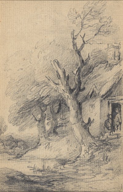 Chata a stromy od Gainsborough Dupont
