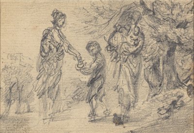 Krajina se dvěma ženami a dítětem od Gainsborough Dupont