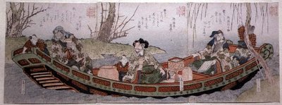 Triptych skupiny Sendai: Three Heroes of the Kingdom of Shu, c.1818-30 (woodblock print) od Gakutei Harunobu