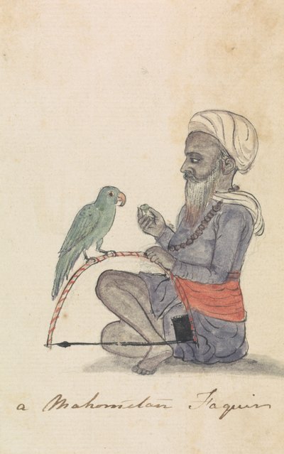 Mohametán se svým papouškem od Gangaram Chintaman Tambat