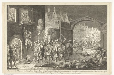 Bartolomějská noc, 1572 od Gaspar Bouttats
