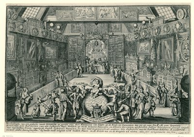 Loterie Henricus van Soest v Antverpách, 1695 od Gaspar Bouttats