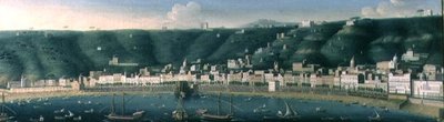 Pohled na Neapol od moře s Castel dellOvo a předměstím Chiaia, 1731 od Gaspar Butler