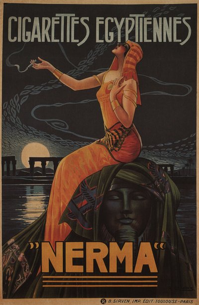 Egyptské cigarety Nerma, 1924 od Gaspar Camps